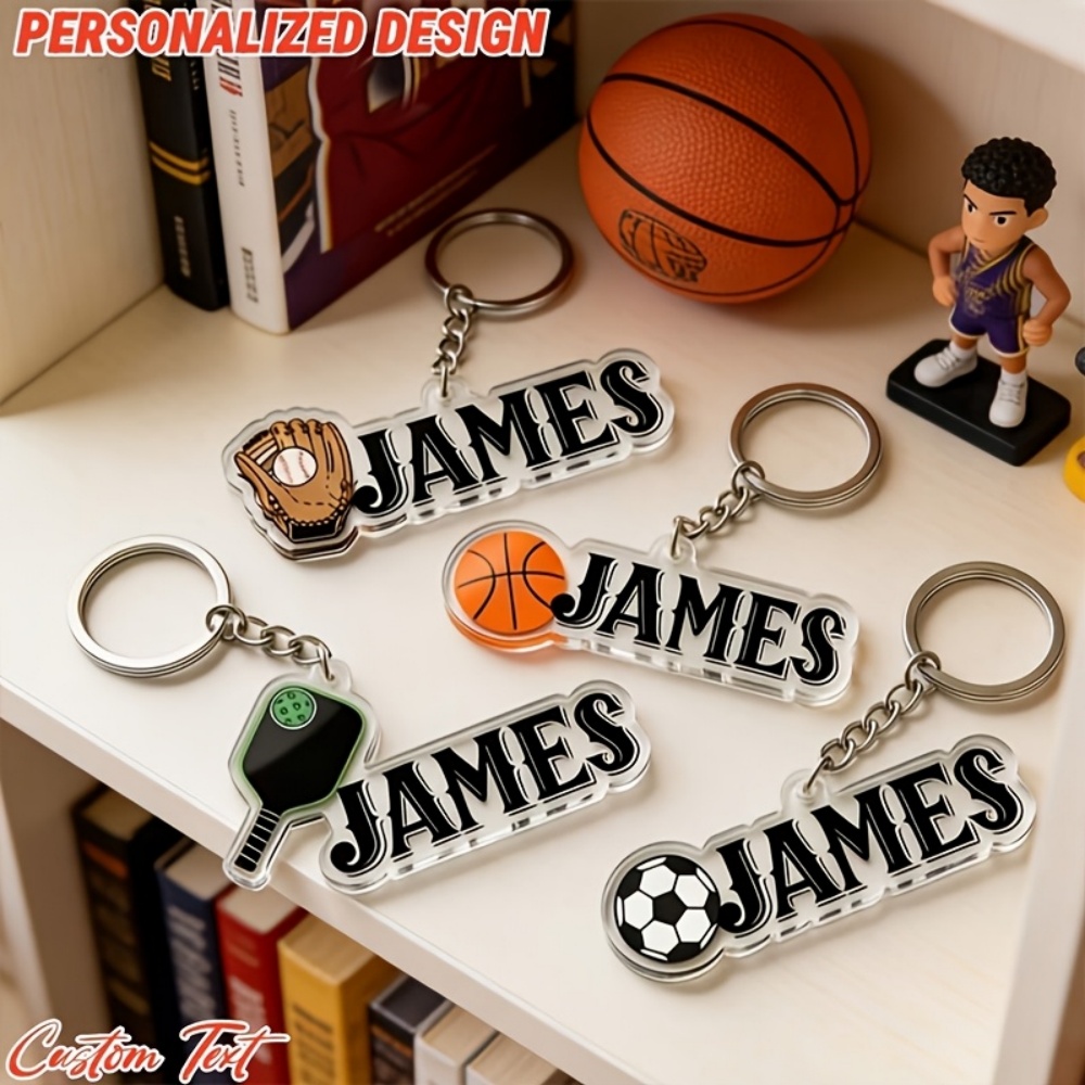 Basketball Arcade Game - Llavero de acrílico personalizado con texto
