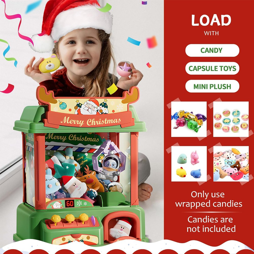 Máquina de garra de Navidad pa - Arcade Toy Vending Machine reseña y precio